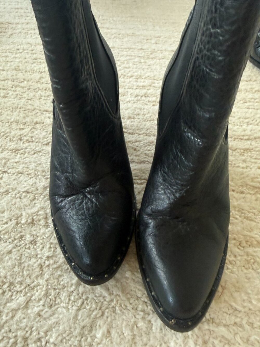 FREDA SALVADOR Sky Boot Block Heel Chelsea Boots Women's Size 8.5 Black